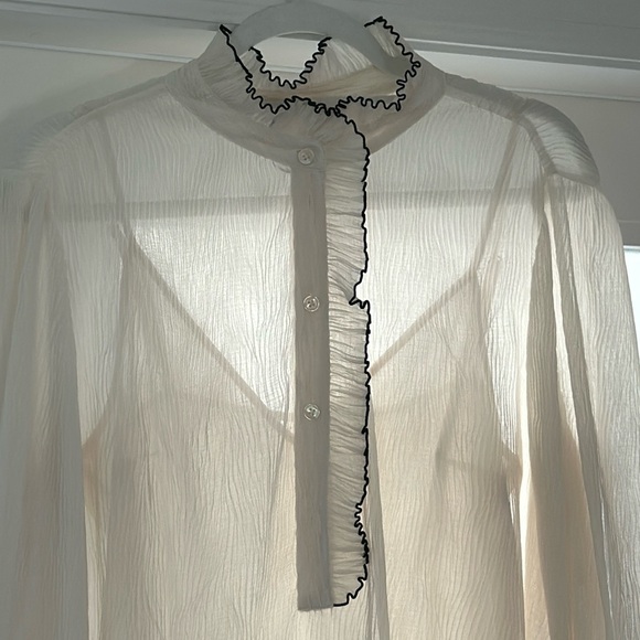 Beautiful Tory Burch size 10 Blouse with liner - Picture 2 of 5